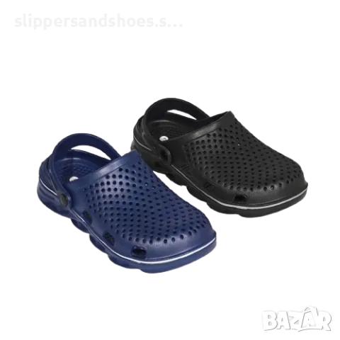 Мъжки чехли в син и черен цвят