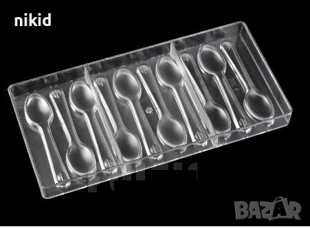 3d лъжица лъжици лъжички пластмасова форма Поликарбонатна отливка калъп за Шоколадови бонбони, снимка 2 - Форми - 37647816