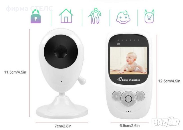 Видео бебефон с камера STELS Lucky Baby, LCD цветен дисплей, снимка 7 - Други - 40248016