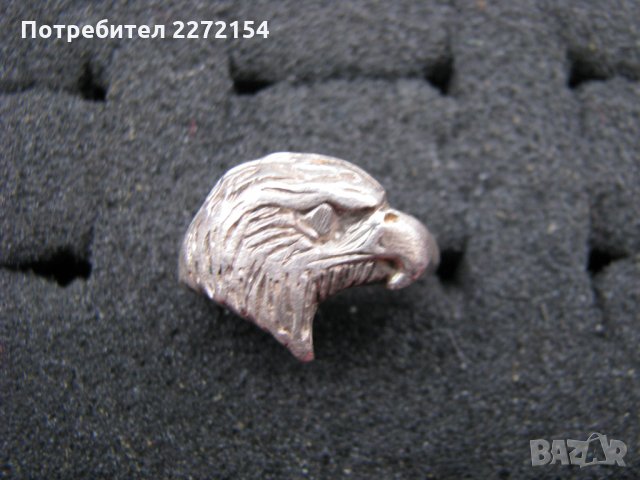 Сребърен пръстен глава Орел