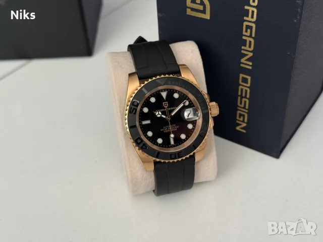 Pagani Design 1651 Rose Gold / Seiko NH35A / Sapphire / 100m. / Керамика / Automatic