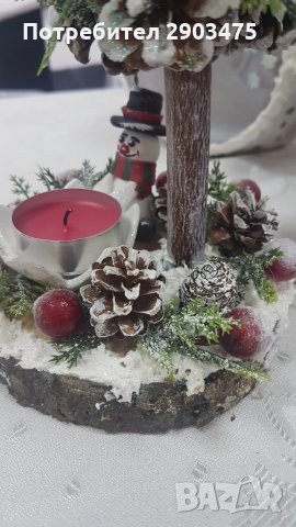 Свещник " МАЛЪК СНЕЖКО ", снимка 5 - Декорация за дома - 31079636