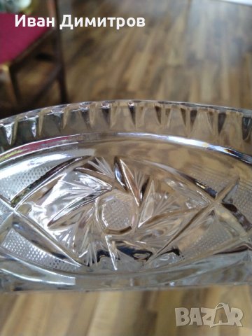 Старинна кристална фруктиера/Antique crystal fruit bowl, снимка 7 - Антикварни и старинни предмети - 36691257
