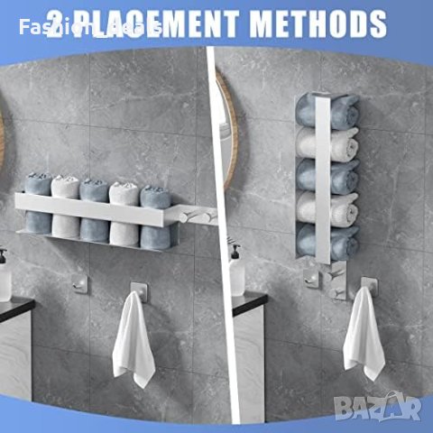 Нов Рафт за съхранение в баня кухня Органайзер от неръждаема стомана Без къртене, снимка 3 - Други стоки за дома - 42889130