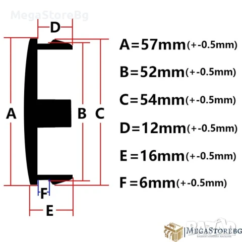 Капачки за Джанти PG230 SPORT 4 БР/К-Т - Черно 60/57мм, снимка 2 - Аксесоари и консумативи - 50526751