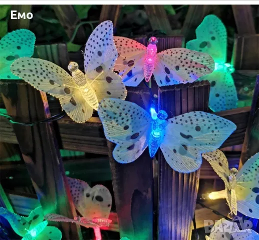 Промоция: Верига от LED лампички за градината  с пеперуди, 12 лампи, снимка 10 - Градински мебели, декорация  - 47853377