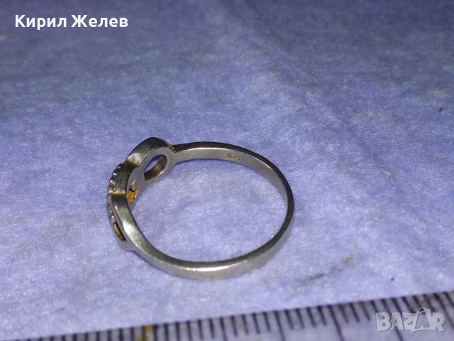 СТИЛЕН АЖУРЕН ВИНТИДЖ АРТ СРЕБЪРЕН СКЪПОЦЕНЕН ПРЪСТЕН СРЕБРО 925 АНГЛИЯ с ФАСЕТ ЦИРКОНЧЕТА 40163, снимка 6 - Пръстени - 42794832