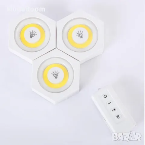 Интелигентна LED нощна лампа с дистанционно управление и сензор за движение