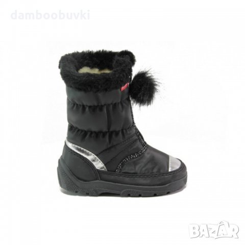 Детски ботуши MONETA с естествена вълна черно 20/25