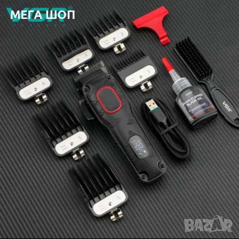 Професионална машинка за подстригване VGR V-016 – Метален корпус, BLDC мотор, дълга, снимка 3 - Машинки за подстригване - 50389767