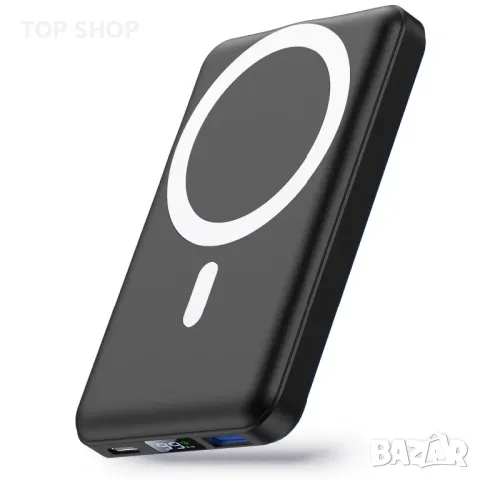 Yiisonger Mag-Safe Power Bank 10000mAh/QI 15W безжично,20W PD/22,5W QC жично зареждане,LED дисплей, снимка 13 - Външни батерии - 49308694