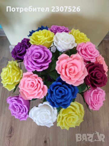 Рози, снимка 4 - Изкуствени цветя - 44242384