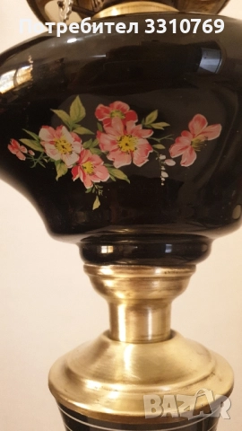 Изключително рядка антикварна находка-изящна холандска стъклена банкетна газена лампа. , снимка 4 - Настолни лампи - 52126313