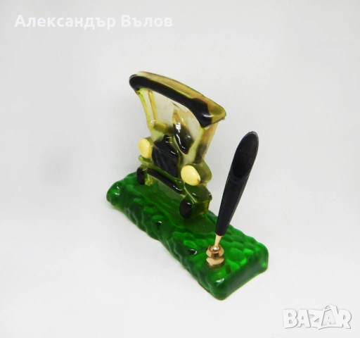 Стара Стойка за Писалка Химикалка Бюро Ретро Автомобил, снимка 2 - Колекции - 53118593