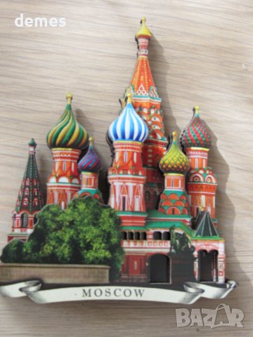 Автентичен дървен 3D магнит от Москва, Русия-серия-, снимка 2 - Антикварни и старинни предмети - 39248107