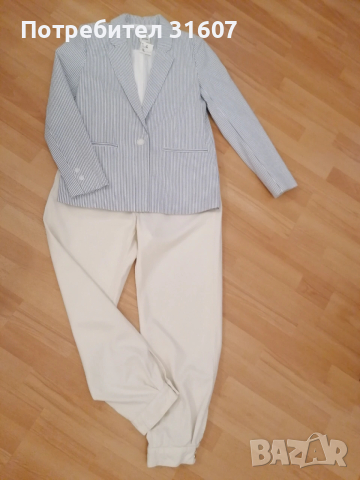 Бял дамски панталон Massimo Dutti, снимка 8 - Панталони - 53965219