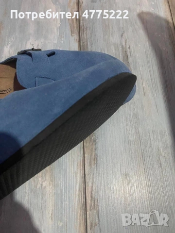 Велурени мюли в небесносиньо нови р.40, снимка 4 - Дамски ежедневни обувки - 54101896