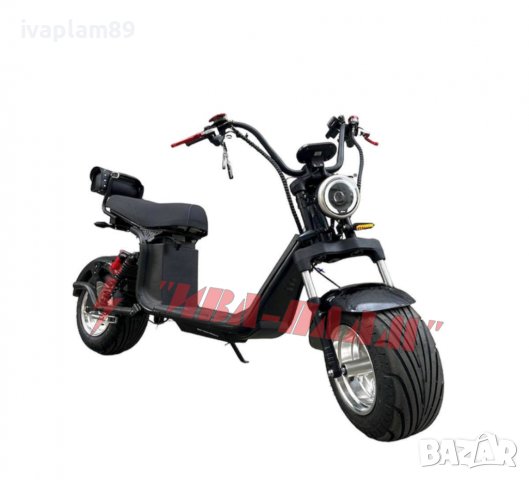 Електрически скутер ’Harley’-3000W,60V,44aH+ЛИЗИНГ+Преносима батерия+Bluetooth+Аларма+Aмортисьори, снимка 6 - Мотоциклети и мототехника - 39497726