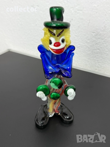 Ръчно изработен стъклен клоун Мурано. №7432, снимка 6 - Антикварни и старинни предмети - 51940199