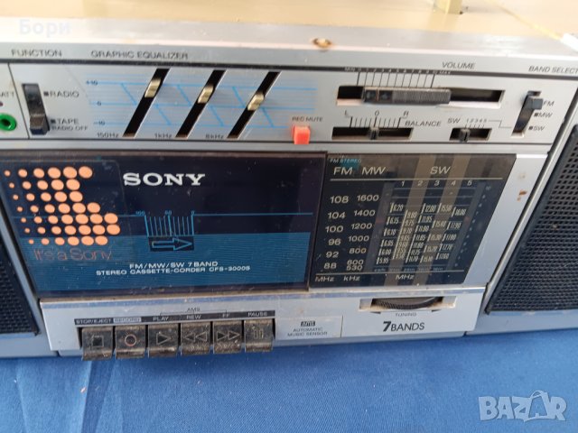 SONY Радиокасетофон, снимка 7 - Радиокасетофони, транзистори - 44245316