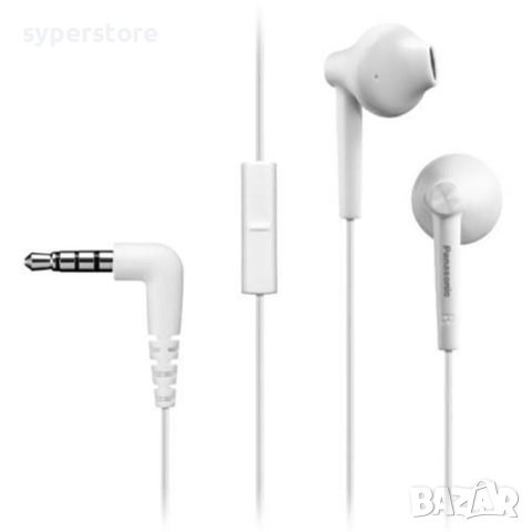 Слушалки с микрофон тапи Panasonic RP-TCM55E-W - Comfor Fit бели