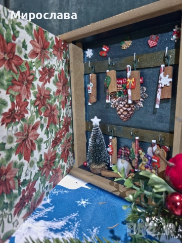 Ръчно изработени коледни къщички с късмети – декорация, която носи вълшебство, снимка 7 - Декорация за дома - 52312596