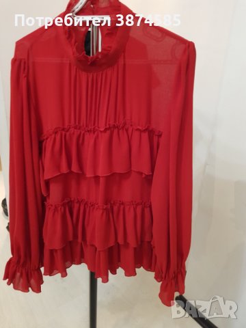 Дамска червена риза Reserved размер М, снимка 1 - Ризи - 42662298