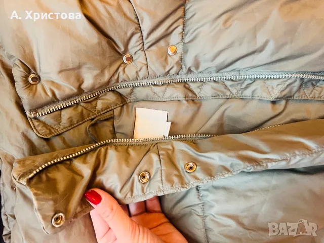 H&M Olive green puffer jacket, снимка 4 - Якета - 48114867