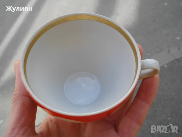  СТАРА РУСКА ПОРЦЕЛАНОВА ЧАША ЗА ЧАЙ ИЛИ КАФЕ СССР, снимка 6 - Антикварни и старинни предмети - 49558641