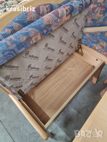 К-т Масивен Кухненски Ъгъл-Разтегателна Маса и 3 бр.Стола-внос от Германия!, снимка 6 - Дивани и мека мебел - 52463784