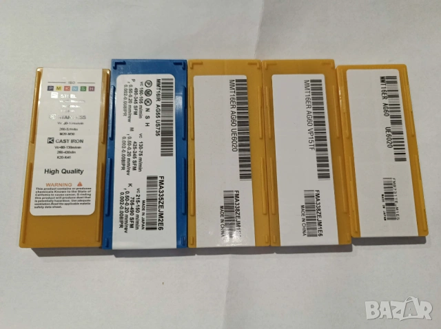 Комплект от 10 броя стругарски пластини за резба 16ER 16IR AG60 , снимка 2 - Стругове - 53888046