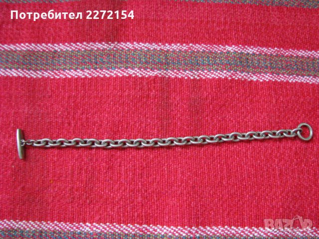 Бутикова сребърна гривна верижка-ITALY-3, снимка 3 - Антикварни и старинни предмети - 30244351