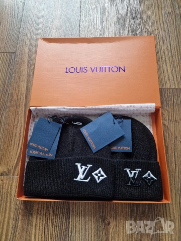 Страхотни зимни шапки LOUIS VUITTON в кутия 2 бр , снимка 9 - Шапки - 52670255
