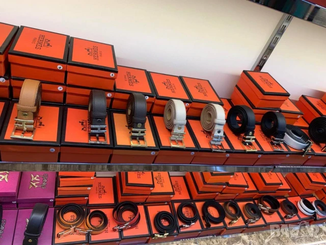 колани от естествена кожа в кутия louis vuitton guess fendi hermes , снимка 17 - Колани - 50999390