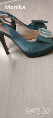 Дамски официални обувки в тюркоазен цвят , снимка 4 - Дамски обувки на ток - 44358093