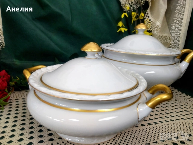 Бели- прекрасни, нови! Стил от 1934 год.! , снимка 2 - Чинии - 51752525