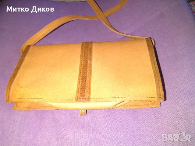 Чанта за през рамо Несебър от соца 1980г нова естествена кожа 21х12х5см, снимка 8 - Чанти - 38217645