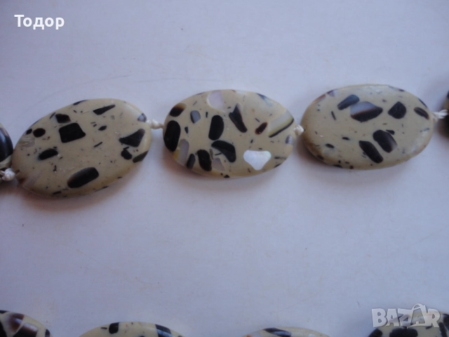 Невероятно колие гердан естествени камъни далматински яспис, снимка 4 - Колиета, медальони, синджири - 52855268