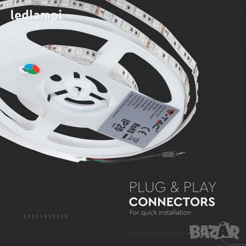 LED Лента Комплект RGB 5050 60/m Невлагагозащитена 5метра, снимка 5 - Лед осветление - 31257993