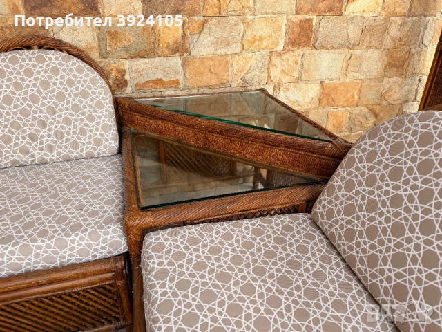 Комплект ЕСТЕСТВЕН РАТАН, снимка 5 - Дивани и мека мебел - 54196323
