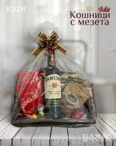 Подаръчни кошници с мезета, снимка 3 - Подаръци за рожден ден - 56365417
