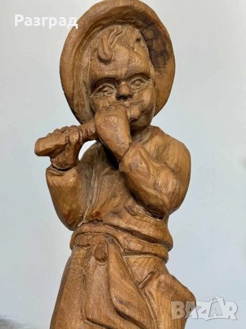 Винтидж фигурка дърворезба, снимка 10 - Статуетки - 52348615