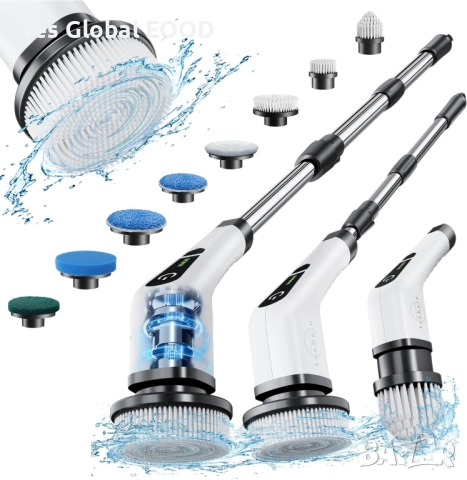 Leebein електрическа почистваща четка 360° с 8 накрайника