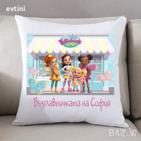 Детска възглавничка с име и герой / Пепа, Сантяго, Ръсти, Пламъчко,Аби Хатчър, Барбароните, снимка 3 - Спално бельо и завивки - 33752967