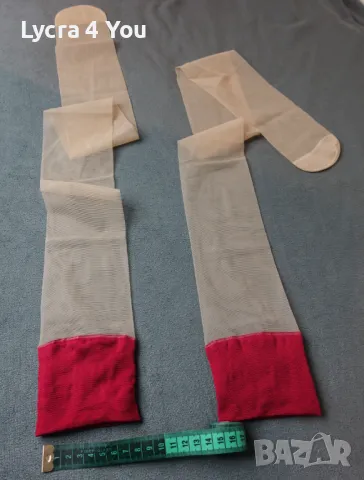 S/M дамски тънки чорапи 12 ден с червена широка лента, снимка 8 - Бельо - 47625688