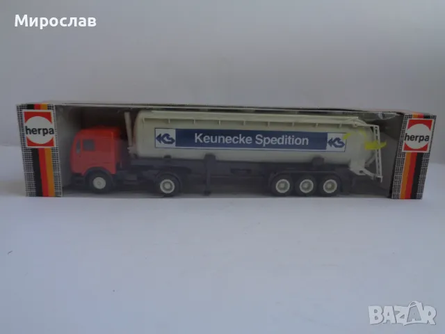 HERPA H0 1/87 КАМИОН MERCEDES BENZ ЦИСТЕРНА МОДЕЛ КОЛИЧКА
