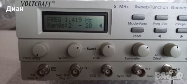 Функционален генератор Voltcraft FG-506, снимка 13 - Друга електроника - 52897789
