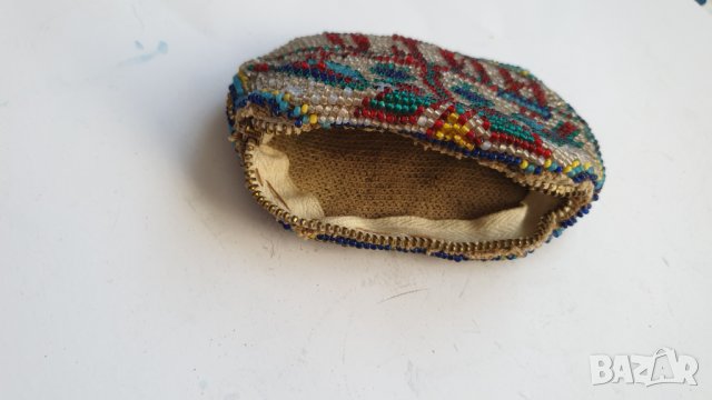 Старо дамско протмоне със стъклени мъниста 1909 година, снимка 10 - Антикварни и старинни предмети - 42830491