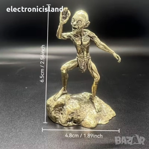 Фигура Голум Хобит Смеагол Ам-гъл Sméagol My precious, бронзова статуетка Скулптура, ръчна изработка, снимка 2 - Колекции - 54090408