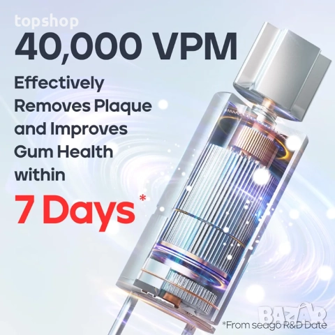 Чисто нова SEAGO Sonic четка за зъби за възрастни и деца, акумулаторни електрически четки за зъби с , снимка 7 - Други стоки за дома - 52704364